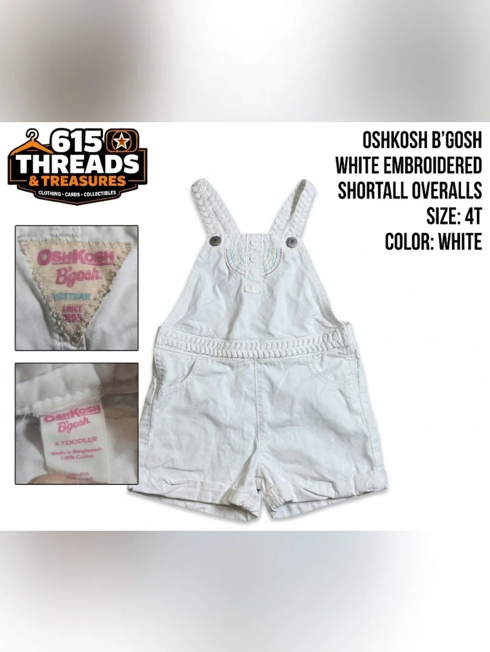 OshKosh B'gosh White Toddler Cotton Tag